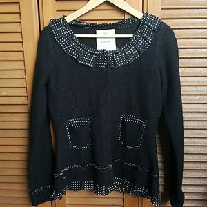Anthropologie Black think sweater top